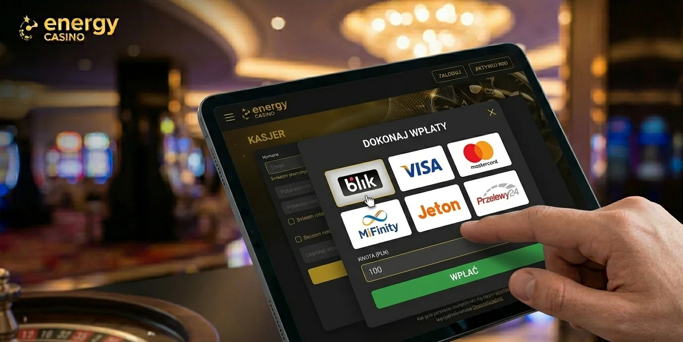 Energy Casino kasjer — BLIK, Visa, Mastercard
