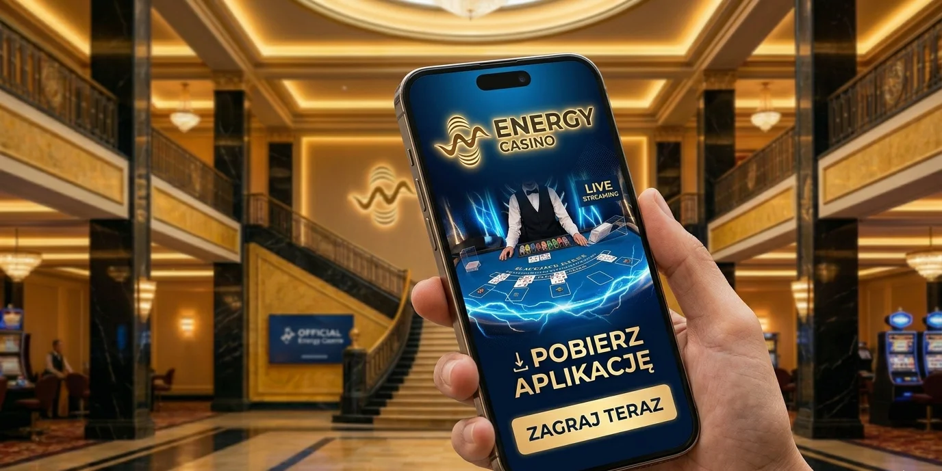 Live Blackjack w aplikacji Energy Casino na telefonie