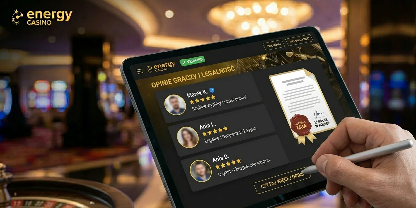Recenzje graczy i informacje o legalności Energy Casino